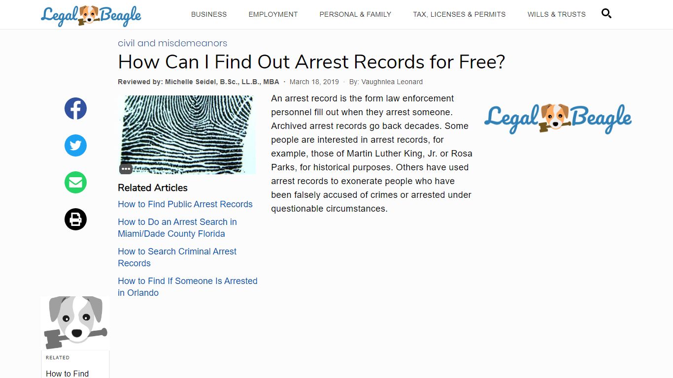 How Can I Find Out Arrest Records for Free? | Legal Beagle